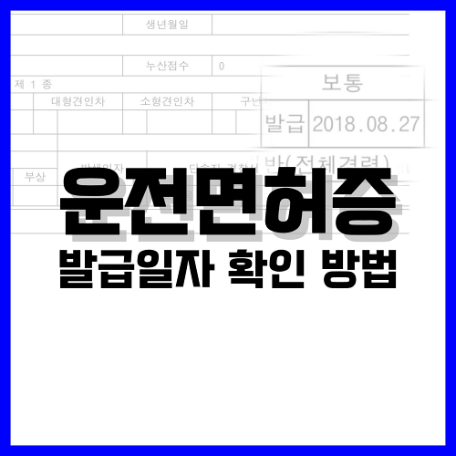 Read more about the article 운전면허증 발급일자 확인 방법